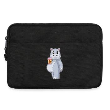 Hippopotamus Coffee to go - Laptop bag 13" - black - Front
