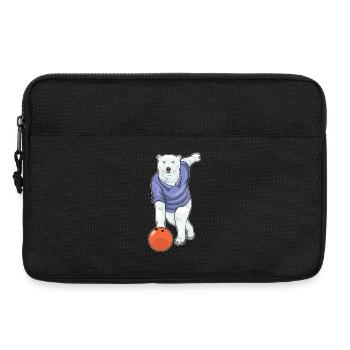 Polar Bear Bowling Bowling Ball - Laptop bag 13" - black - Front