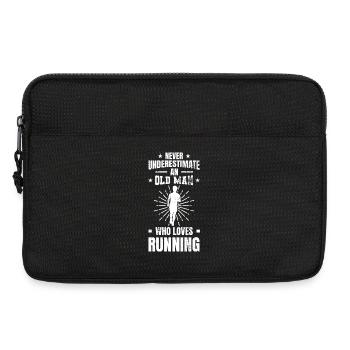 Never underestimate an old runner - Laptop bag 13" - black - Front
