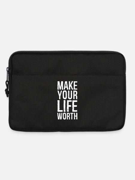 Machen Sie Ihr Leben wertvoll - Laptoptasche 13" - Schwarz