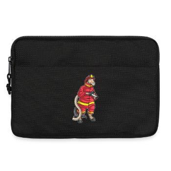 Pferd Feuerwehrmann Feuerwehrschlauch Feuerwehr - Laptoptasche 13" - Schwarz - Vorne