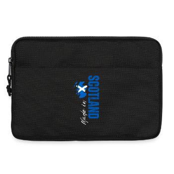 Made in Scotland, vertical design - Laptop bag 13" - black - Front
