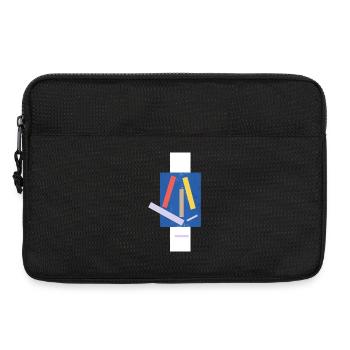 Abstrakte Farbblöcke Kunst Druckdesign - Laptoptasche 13" - Schwarz - Vorne