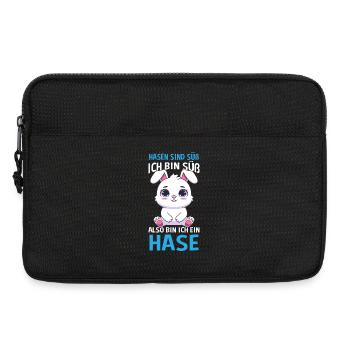 Les lapins sont mignons Je suis mignon donc je suis un lapin - Sacoche pour ordinateur portable 13 pouces - noir - Devant