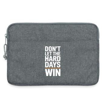 Ne laissez pas les jours difficiles gagner - Sacoche pour ordinateur portable 13 pouces - gris chiné - Devant
