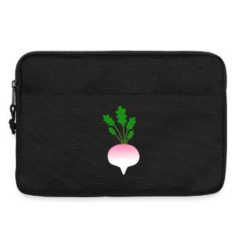 Minimalistische Rüben botanische Illustration - Laptoptasche 13" - Schwarz - Vorne
