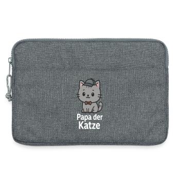Casquette chat au design mignon - Sacoche pour ordinateur portable 13 pouces - gris chiné - Devant