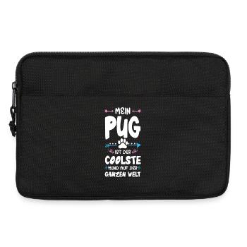 pug mops hund spruch - Laptoptasche 13" - Schwarz - Vorne