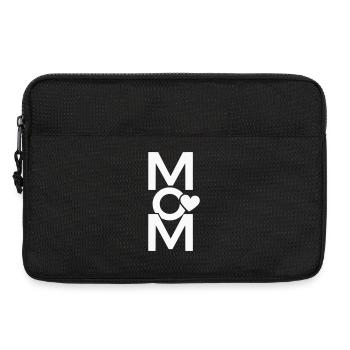 Graphique de cœur de maman pour les mamans et les mamans fières - Sacoche pour ordinateur portable 13 pouces - noir - Devant