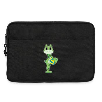 grenouille joueur de volley-ball sports de volley-ball - Sacoche pour ordinateur portable 13 pouces - noir - Devant