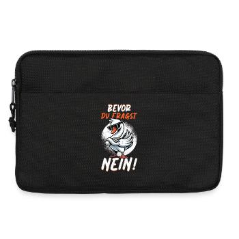 Bevor Du Fragst Nein Schwan Schlechte Laune - Laptoptasche 13" - Schwarz - Vorne