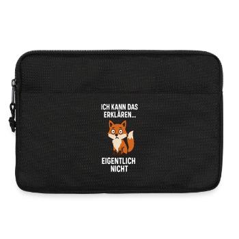 Fuchswitz: Explain? Actually, no - Laptop bag 13" - black - Front