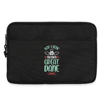 Ich liebe meinen Great Dane - Laptoptasche 13" - Schwarz - Vorne