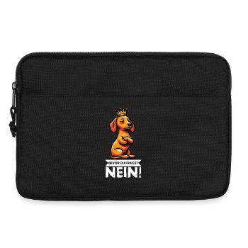 Bevor Du Fragst Dackel Dackelbesitzer Dackelhalter - Laptoptasche 13" - Schwarz - Vorne