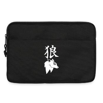 Loup blanc du Japon - Sacoche pour ordinateur portable 13 pouces - noir - Devant