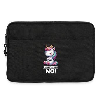 Before You Ask No Unicorn Unicorns Unicorn Fan - Laptop bag 13" - black - Front