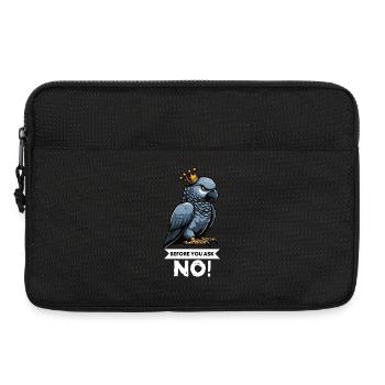 Before You Ask Graupapagei Papagei Papageienhalter - Laptoptasche 13" - Schwarz - Vorne