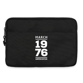 Limited Edition March 1976 Geburtstag Geschenk - Laptoptasche 13" - Schwarz - Vorne