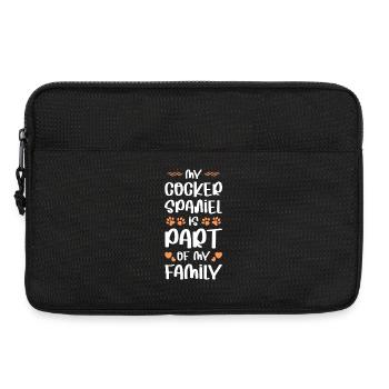 Mein Cocker Spaniel gehört zur Familie - Laptoptasche 13" - Schwarz - Vorne