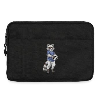 Joueurs de football raton laveur Sports de football - Sacoche pour ordinateur portable 13 pouces - noir - Devant