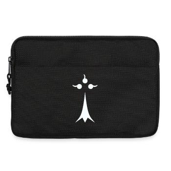 Hermine minimaliste blanche - Sacoche pour ordinateur portable 13 pouces - noir - Devant