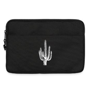 Silhouette du cactus du désert - Sacoche pour ordinateur portable 13 pouces - noir - Devant