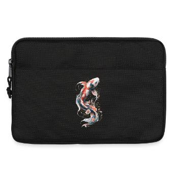Floral Mechanical Koi - Laptop bag 13" - black - Front