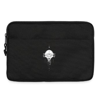 Méduse florale en fil d'encre - Sacoche pour ordinateur portable 13 pouces - noir - Devant