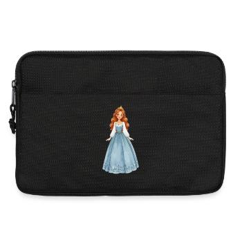 Prinzessin im Eiskristallkleid - Laptoptasche 13" - Schwarz - Vorne