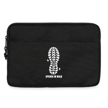 Spurem Im Wald – Trail Running Schuh Sohle Spruch - Laptoptasche 13" - Schwarz - Vorne