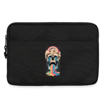 Arc-en-ciel du crâne psychédélique - Sacoche pour ordinateur portable 13 pouces - noir - Devant