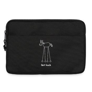 färt hoch, hochfahren, färt, Pferd auf Rädern - Laptoptasche 13" - Schwarz - Vorne