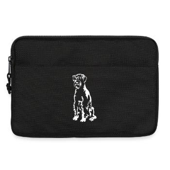 Schnauzer "Black Edition" - Laptoptasche 13" - Schwarz - Vorne