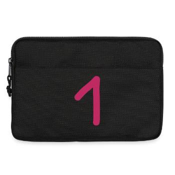 1 numéro un rose rouge anniversaire - Sacoche pour ordinateur portable 13 pouces - noir - Devant