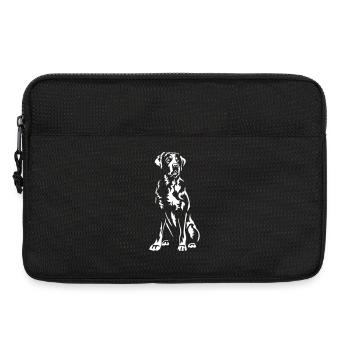 Large Swiss Mountain Dog "Black Edition" - Laptop bag 13" - black - Front
