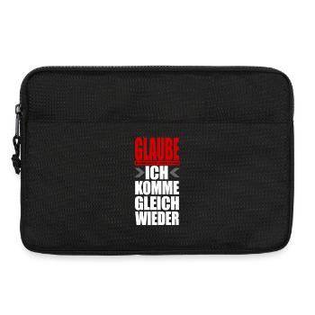 Glaube keinem Mann - ich komme gleich wieder - Laptoptasche 13" - Schwarz - Vorne