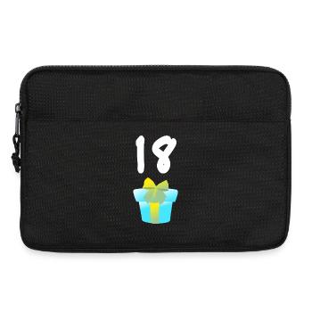 tolle tees, 18 Geschenkschachtel rund - Laptoptasche 13" - Schwarz - Vorne