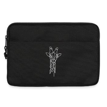Esquisse de la girafe blanche - Sacoche pour ordinateur portable 13 pouces - noir - Devant