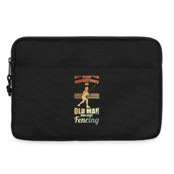 Unterschätze nie einen alten Fechter - Laptoptasche 13" - Schwarz - Vorne