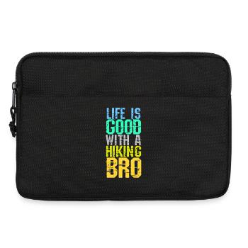 Klettersteig Statement Wanderer Wandern Wanderung - Laptoptasche 13" - Schwarz - Vorne
