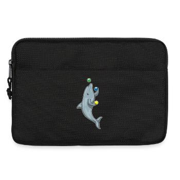 Jonglerie de jongleur de dauphin - Sacoche pour ordinateur portable 13 pouces - noir - Devant