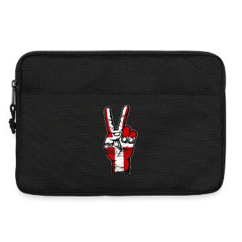 Denmark Flag Peace Victory Symbol used - Laptop bag 13" - black - Front