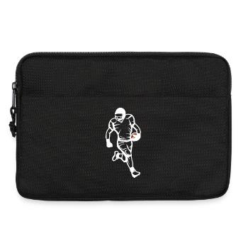 Dessin de footballeur - Sacoche pour ordinateur portable 13 pouces - noir - Devant