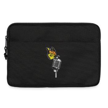 Chant papillon Chant au micro - Sacoche pour ordinateur portable 13 pouces - noir - Devant