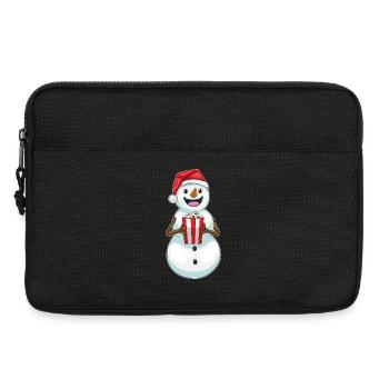 Maïs soufflé de Noël bonhomme de neige - Sacoche pour ordinateur portable 13 pouces - noir - Devant