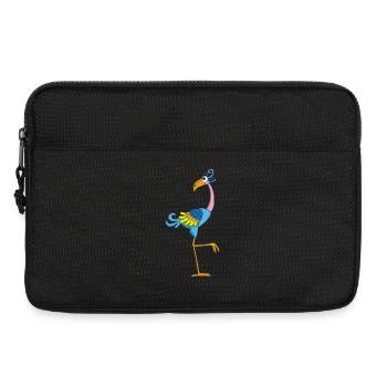 Oiseau rigolo - Sacoche pour ordinateur portable 13 pouces - noir - Devant