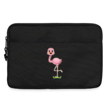 Flamingo Skater Skateboard - Laptoptasche 13" - Schwarz - Vorne