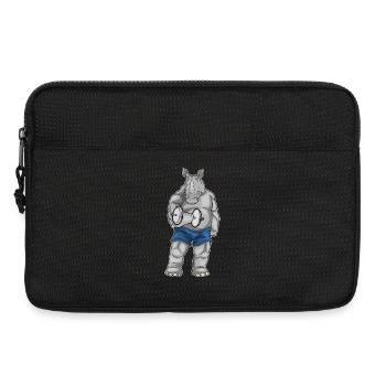 Rhino Bodybuilder Dumbbell Bodybuilding - Laptop bag 13" - black - Front
