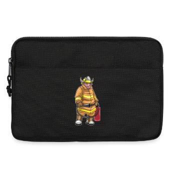 Stier Feuerwehrmann Feuerlöscher Feuerwehr - Laptoptasche 13" - Schwarz - Vorne