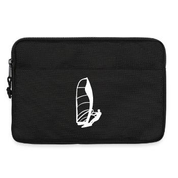 Silhouette minimaliste de véliplanchiste - Sacoche pour ordinateur portable 13 pouces - noir - Devant